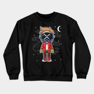 Hiphop Astronaut Ripple XRP Coin To The Moon Crypto Token Cryptocurrency Wallet HODL Birthday Gift For Men Women Crewneck Sweatshirt